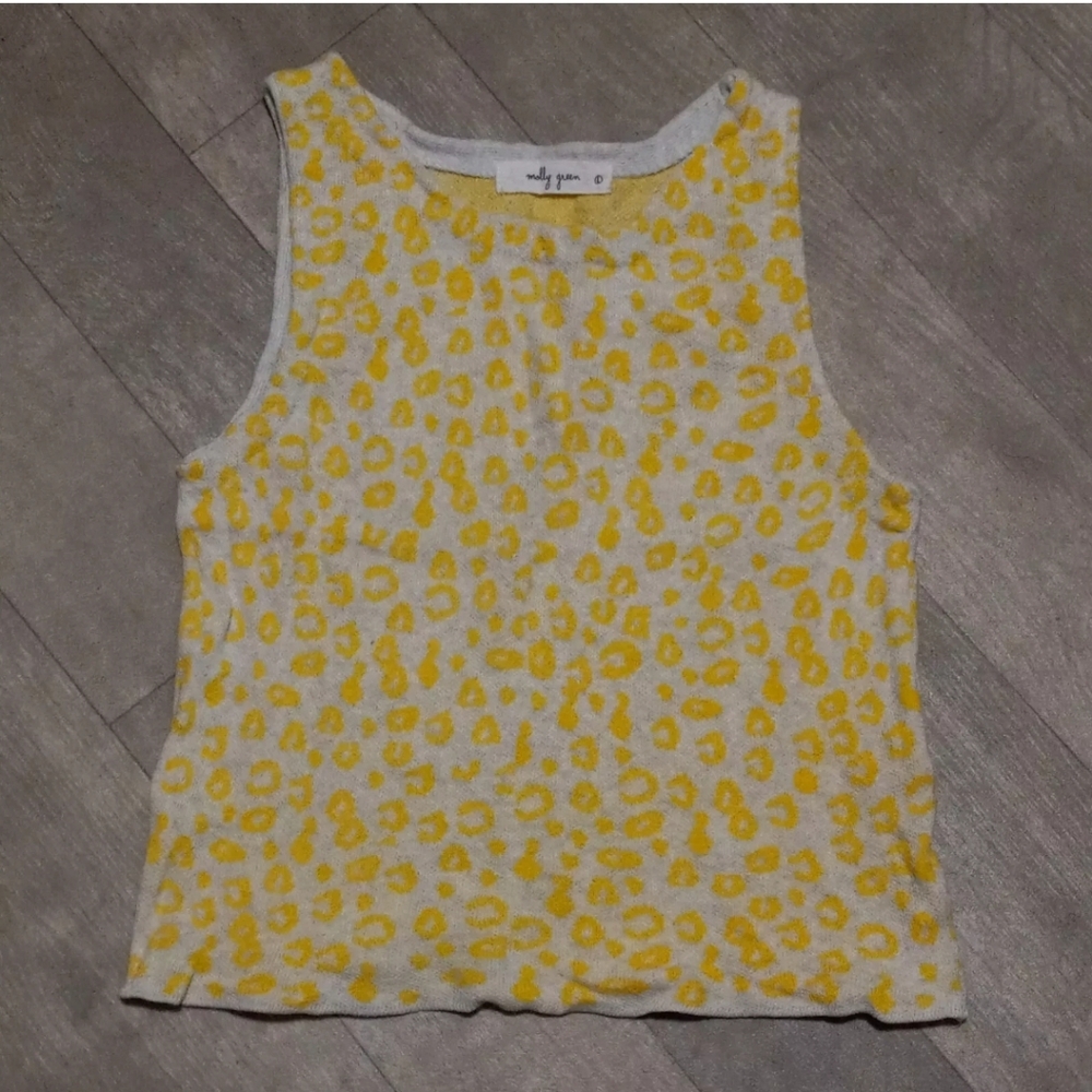 Molly Green Textured   Tank Top, Womens Size L